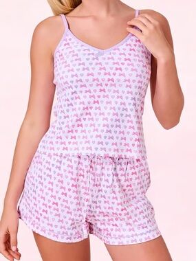 LoveShackFancy x Roller Rabbit bow & heart camisole short pajamas set *offer*